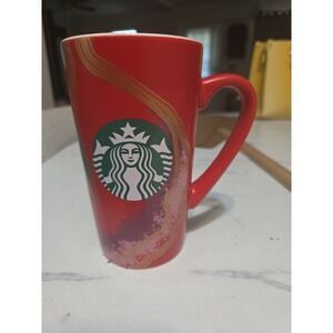 Starbucks Coffee Tea Mug 16oz Green Red Gold Marbled 2021 Holiday Siren Logo